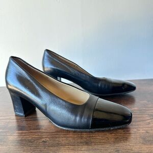 Bally leather pumps with cap-toe